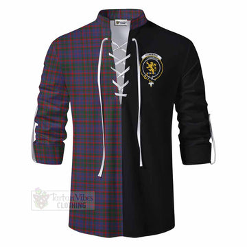 Tartan Vibes Clothing Cumming Tartan Ghillie Kilt Shirt with Family Crest and Half Of Me Style