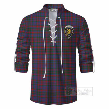 Tartan Vibes Clothing Cumming Tartan Ghillie Kilt Shirt with Family Crest DNA In Me Style