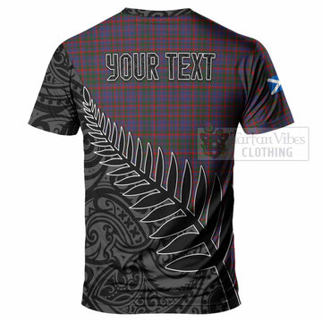 Tartan Vibes Clothing Cumming Crest Tartan T-Shirt with New Zealand Silver Fern Half Style