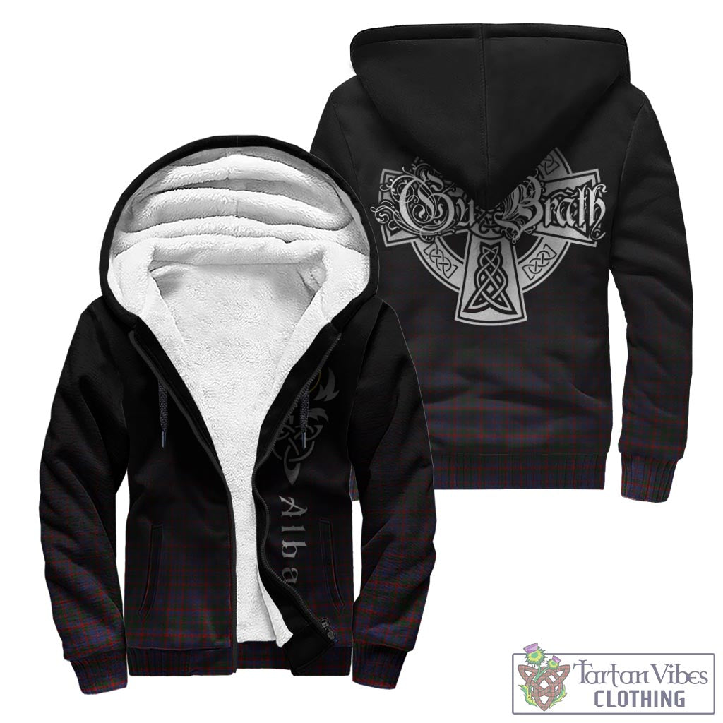 Tartan Vibes Clothing Cumming Tartan Sherpa Hoodie Featuring Alba Gu Brath Family Crest Celtic Inspired