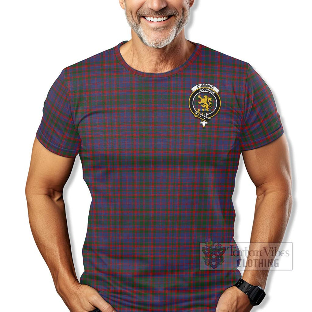 Cumming Tartan T-Shirt with Family Crest Celtic Skull Style - Tartan Vibes Clothing
