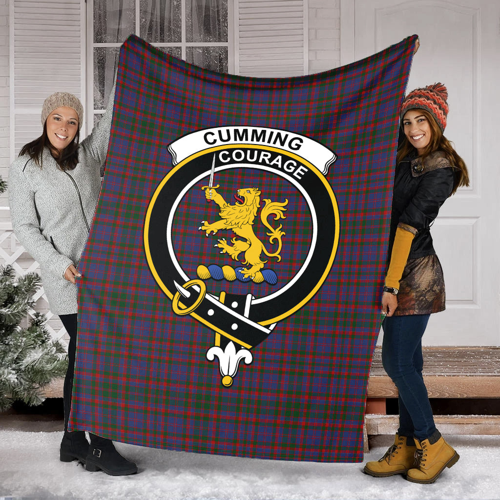 cumming-tartab-blanket-with-family-crest
