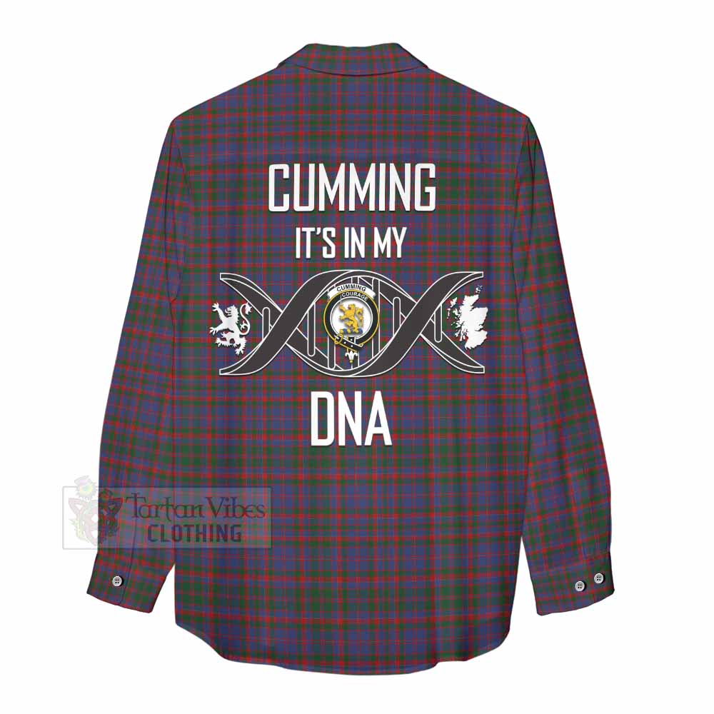 Tartan Vibes Clothing Cumming Tartan Women's Casual Shirt with Family Crest DNA In Me Style