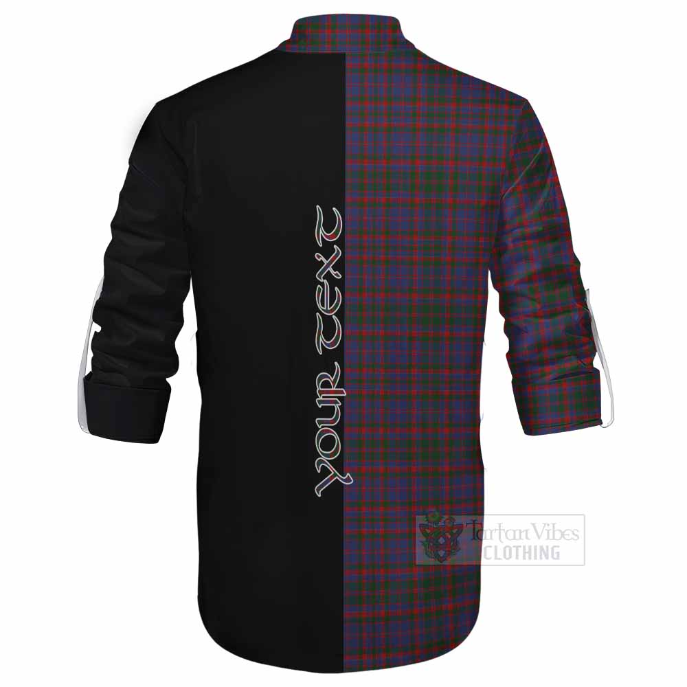 Tartan Vibes Clothing Cumming Tartan Ghillie Kilt Shirt with Family Crest and Half Of Me Style