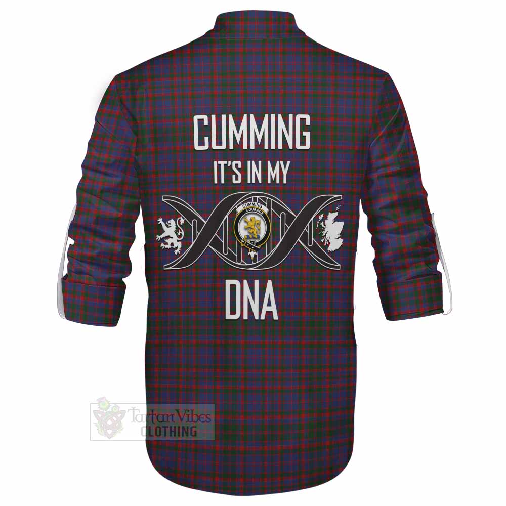 Tartan Vibes Clothing Cumming Tartan Ghillie Kilt Shirt with Family Crest DNA In Me Style