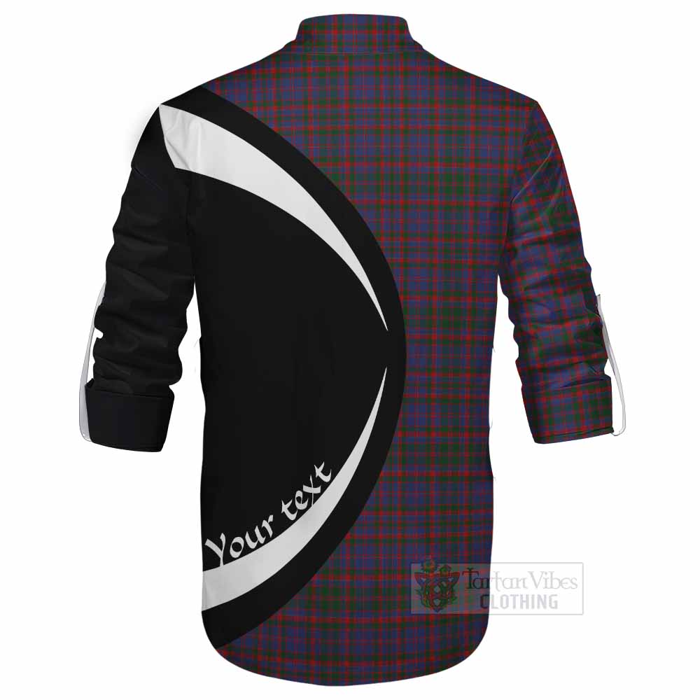 Tartan Vibes Clothing Cumming Tartan Ghillie Kilt Shirt with Family Crest Circle Style