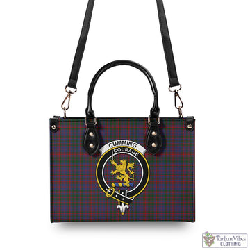 Cumming Tartan Luxury Leather Handbags with Family Crest - Tartan Vibes Clothing