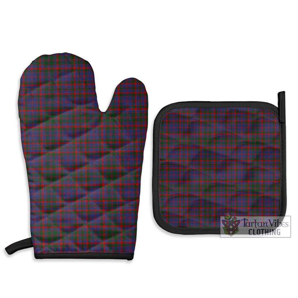 Cumming Tartan Combo Oven Mitt & Pot-Holder Combo 1 Oven Mitt & 2 Pot-Holder Black - Tartan Vibes Clothing
