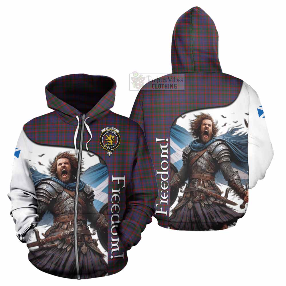 Tartan Vibes Clothing Cumming Crest Tartan Hoodie Inspired by the Freedom of Scottish Warrior