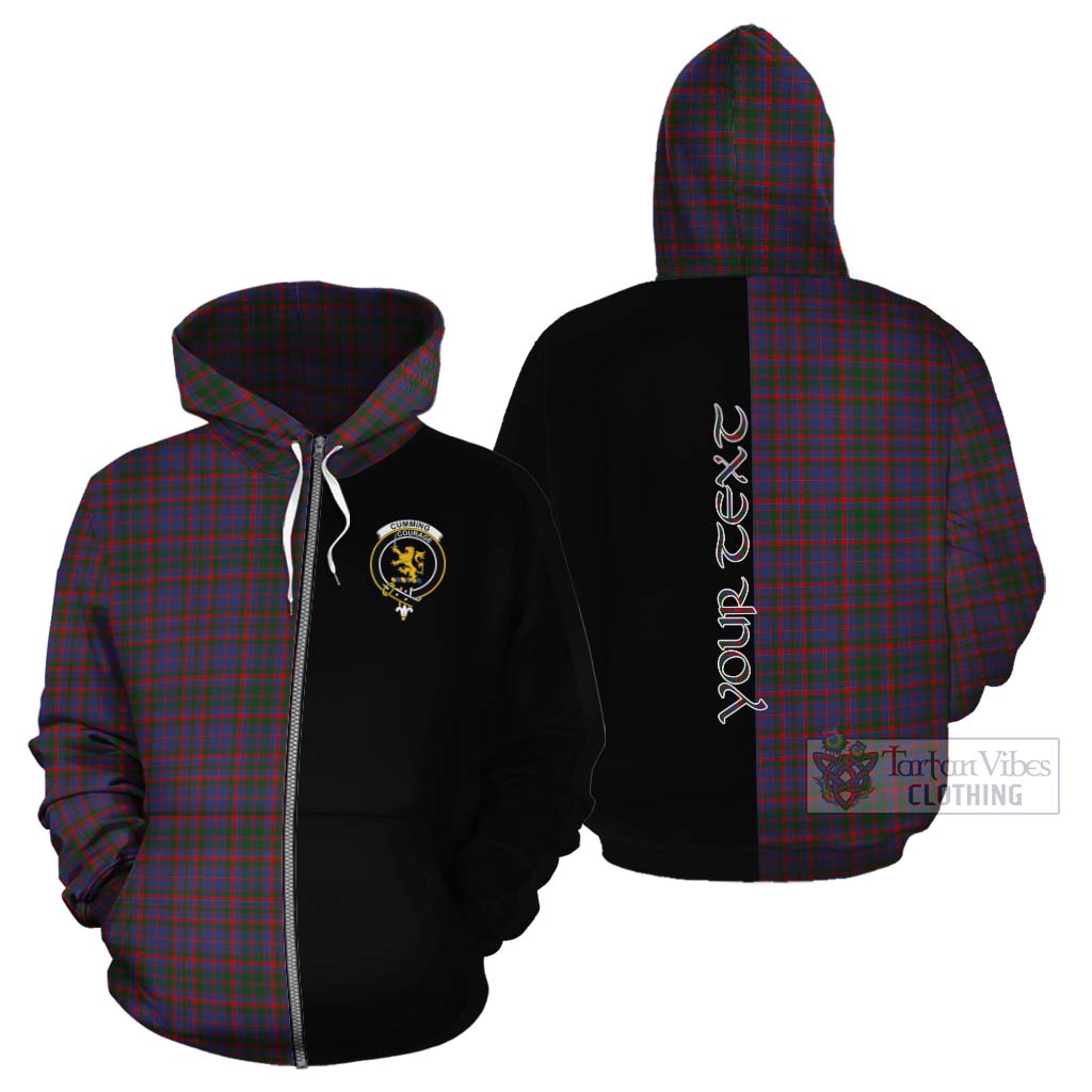 Tartan Vibes Clothing Cumming Tartan Cotton Hoodie with Family Crest and Half Of Me Style