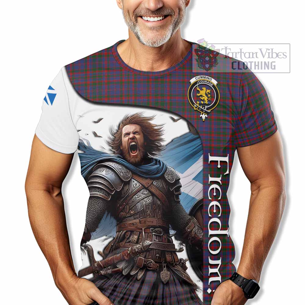 Cumming Crest Tartan T-Shirt Inspired by the Freedom of Scottish Warrior