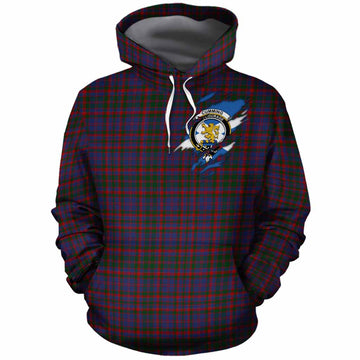 Cumming Clan Crest In Me Tartan Cotton Hoodie Scotland Flag Style