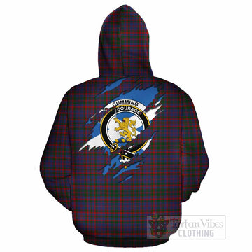 Cumming Clan Crest In Me Tartan Cotton Hoodie Scotland Flag Style