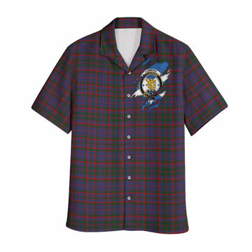 Cumming Clan Crest In Me Tartan Hawaiian Shirt Scotland Flag Style