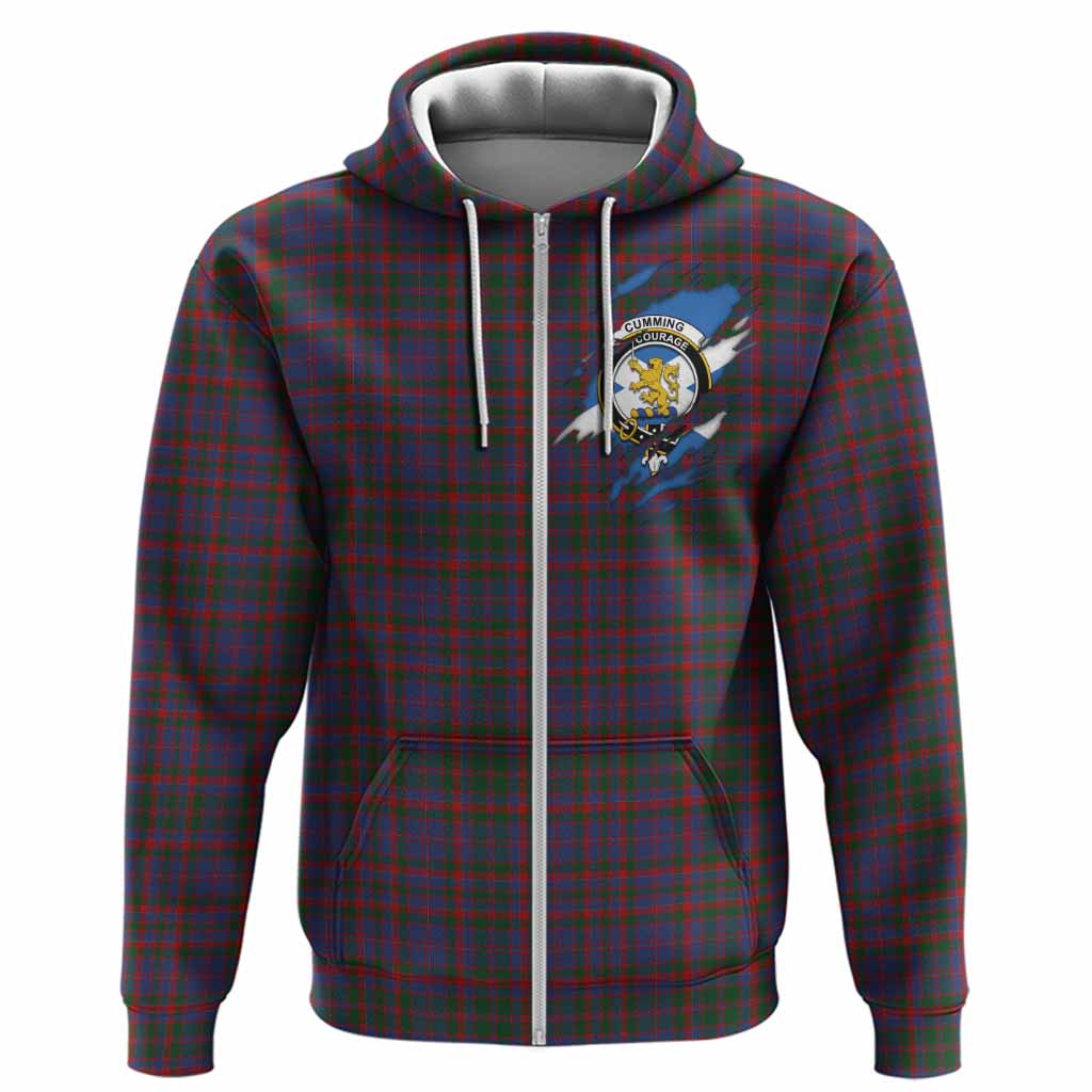 Cumming Clan Crest In Me Tartan Hoodie Scotland Flag Style