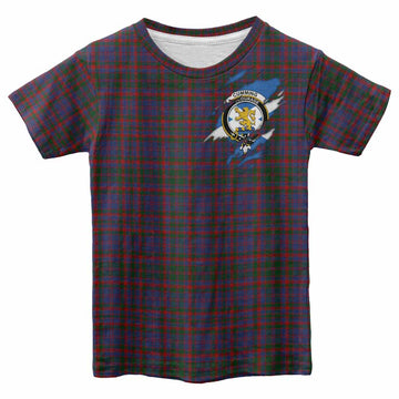 Cumming Clan Crest In Me Tartan Kid T-shirt Scotland Flag Style