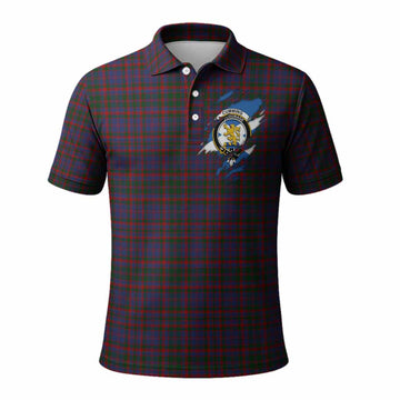 Cumming Clan Crest In Me Tartan Polo Shirt Scotland Flag Style