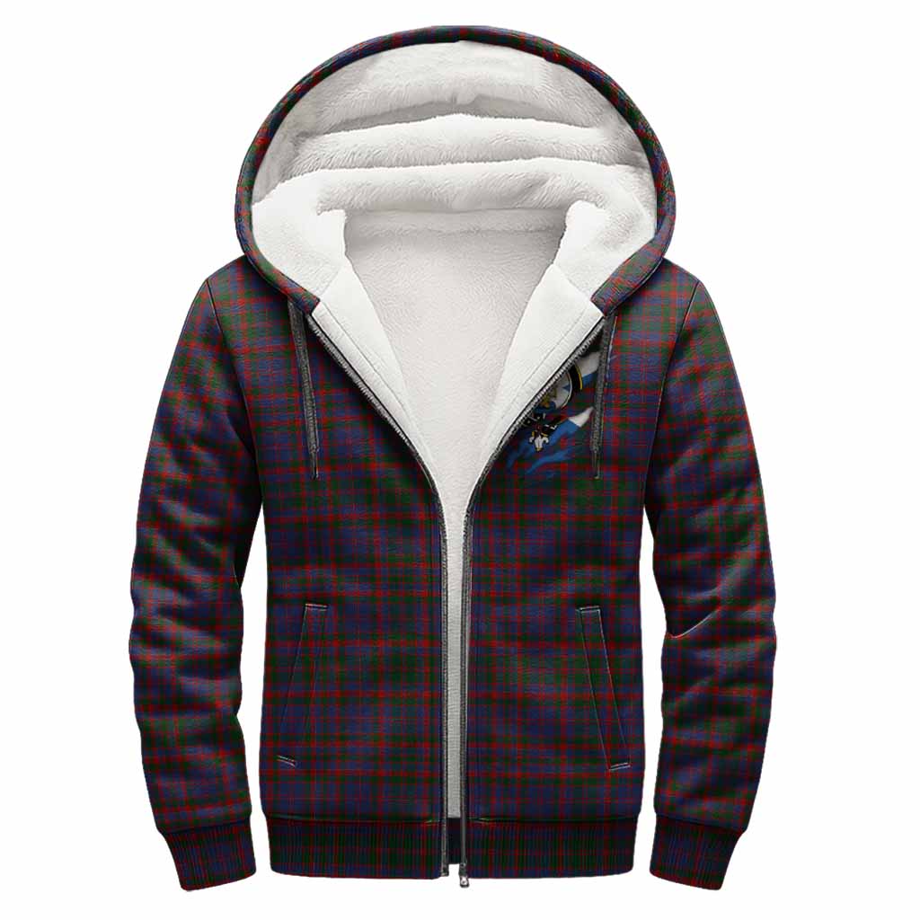 Cumming Clan Crest In Me Tartan Sherpa Hoodie Scotland Flag Style