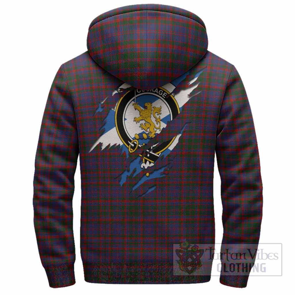 Cumming Clan Crest In Me Tartan Sherpa Hoodie Scotland Flag Style