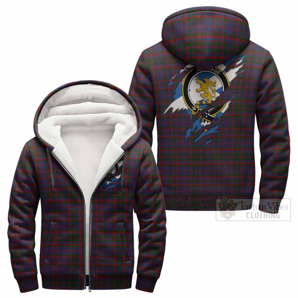 Cumming Clan Crest In Me Tartan Sherpa Hoodie Scotland Flag Style