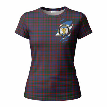 Cumming Clan Crest In Me Tartan Women T shirt Scotland Flag Style