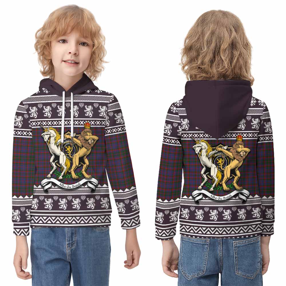Cumming Clan Tartan Crest Christmas Kid Hoodie Coat of Arms Funny Style - Tartan Vibes Clothing