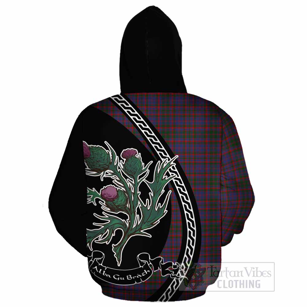 Cumming Family Crest Tartan Cotton Hoodie Alba Thistle Inspired - Tartan Vibes Clothing