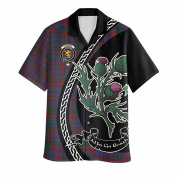 Cumming Family Crest Tartan Hawaiian Shirt Alba Thistle Inspired