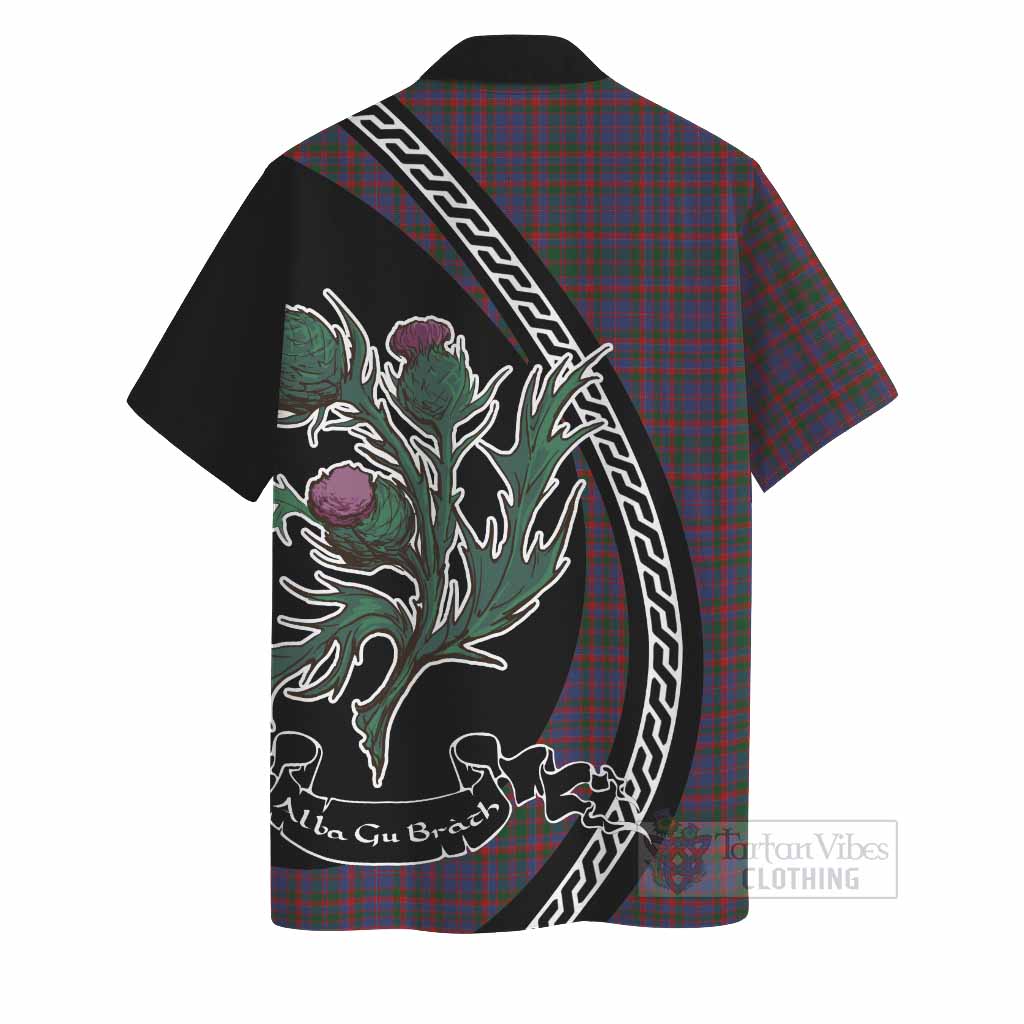 Cumming Family Crest Tartan Hawaiian Shirt Alba Thistle Inspired - Tartan Vibes Clothing