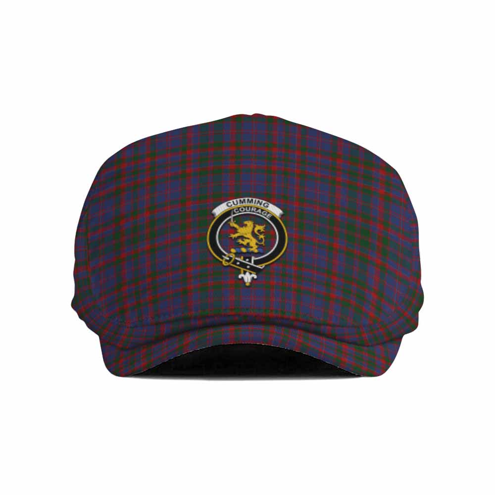 Cumming Family Crest Tartan Jeff Cap, Tartan Flat Cap