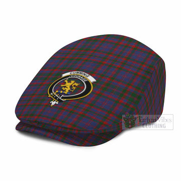 Cumming Family Crest Tartan Jeff Cap, Tartan Flat Cap