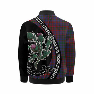 Cumming Family Crest Tartan Kid Bomber Jacket Alba Thistle Inspired - Tartan Vibes Clothing