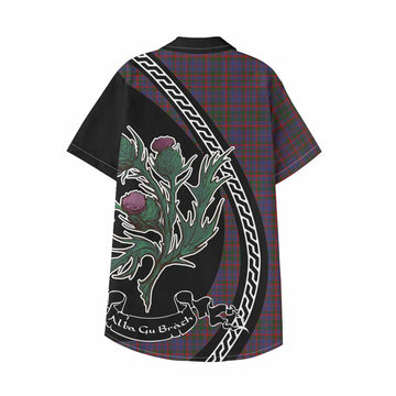 Cumming Family Crest Tartan Kid Hawaiian Shirt Alba Thistle Inspired - Tartan Vibes Clothing