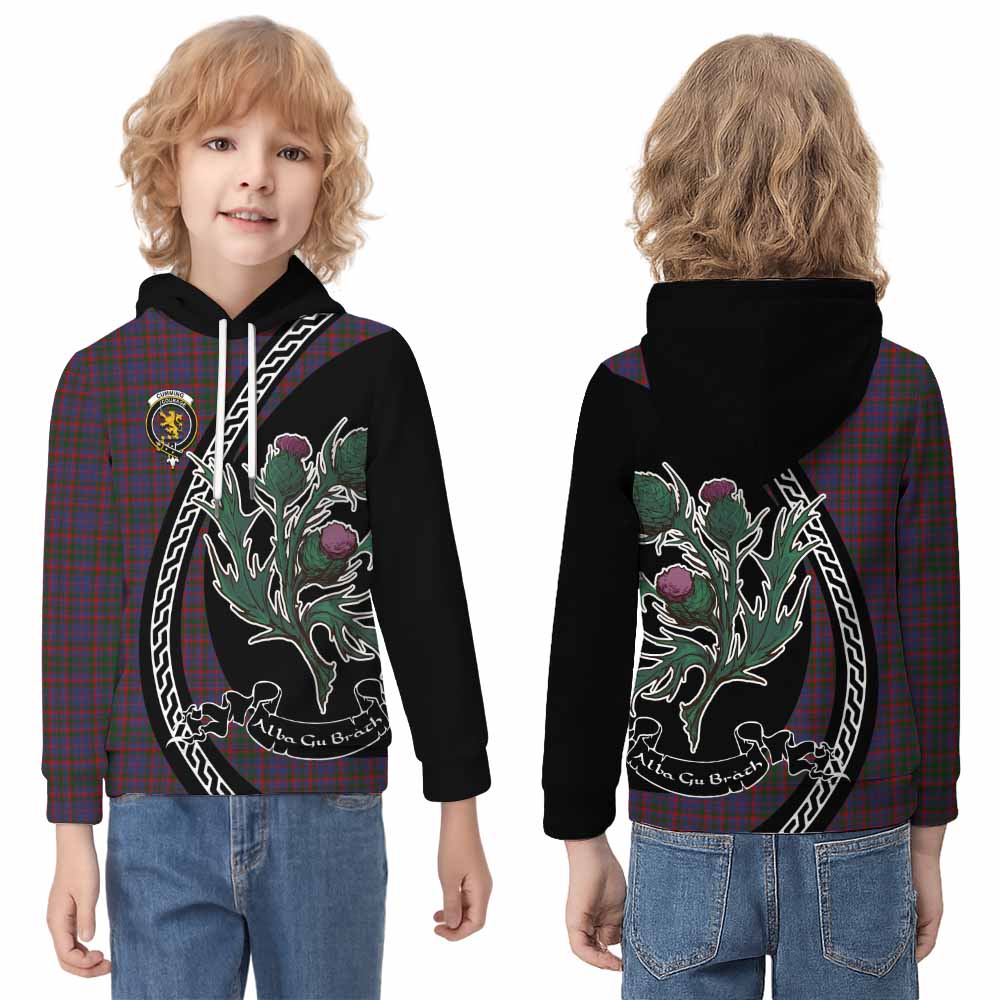 Cumming Family Crest Tartan Kid Hoodie Alba Thistle Inspired - Tartan Vibes Clothing