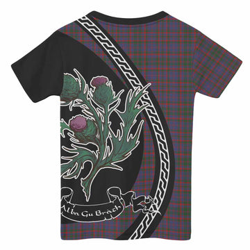Cumming Family Crest Tartan Kid T-shirt Alba Thistle Inspired - Tartan Vibes Clothing