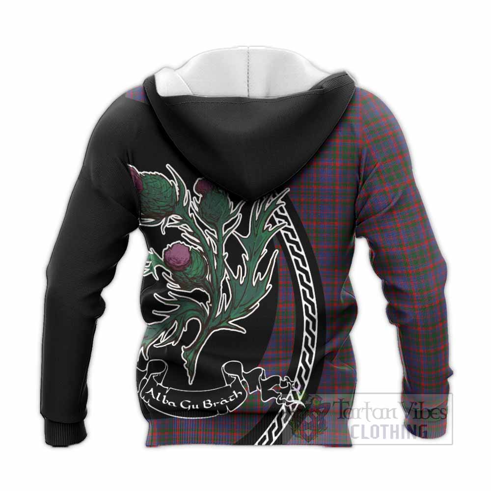 Cumming Family Crest Tartan Knitted Hoodie Alba Thistle Inspired - Tartan Vibes Clothing