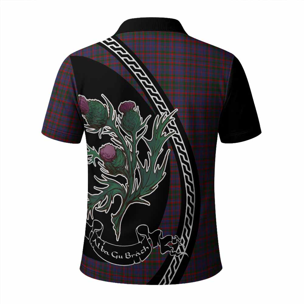 Cumming Family Crest Tartan Polo Shirt Alba Thistle Inspired - Tartan Vibes Clothing