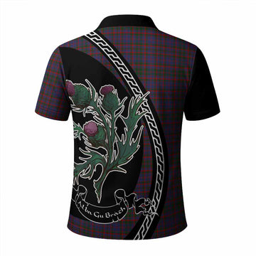 Cumming Family Crest Tartan Polo Shirt Alba Thistle Inspired