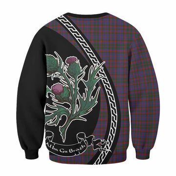 Cumming Family Crest Tartan Sweatshirt Alba Thistle Inspired