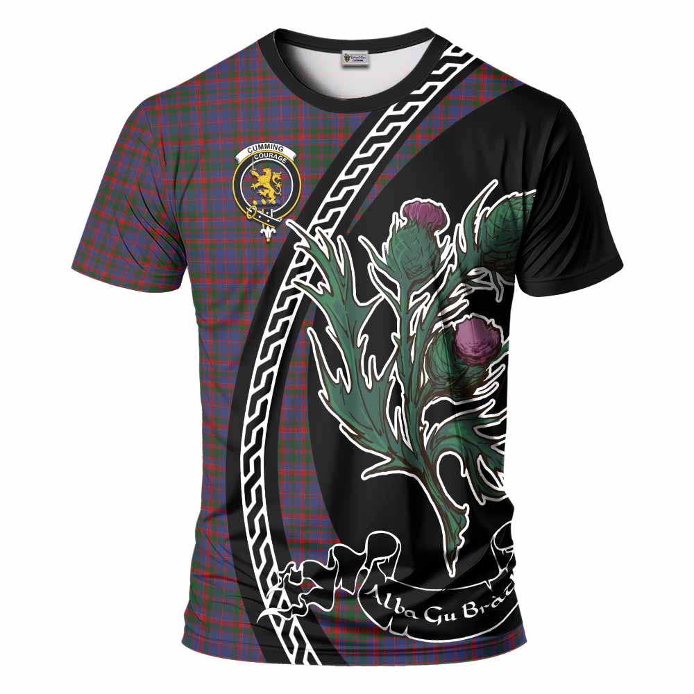 Cumming Family Crest Tartan T-Shirt Alba Thistle Inspired - Tartan Vibes Clothing