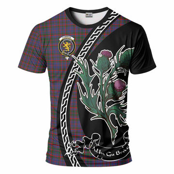 Cumming Family Crest Tartan T-Shirt Alba Thistle Inspired