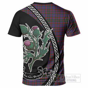 Cumming Family Crest Tartan T-Shirt Alba Thistle Inspired