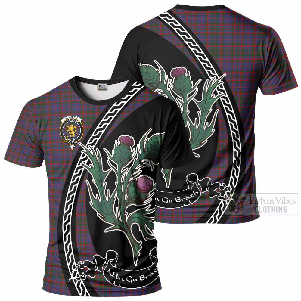 Cumming Family Crest Tartan T-Shirt Alba Thistle Inspired - Tartan Vibes Clothing