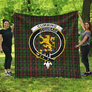 cumming-hunting-tartan-quilt-with-family-crest