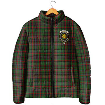 Cumming Hunting Tartan Padded Jacket with Family Crest