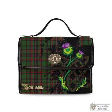 Cumming Hunting Tartan Waterproof Canvas Bag with Scotland Map and Thistle Celtic Accents
