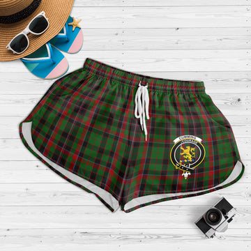 Cumming Hunting Tartan Womens Shorts with Family Crest