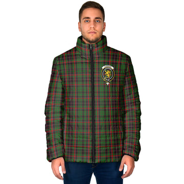 Cumming Hunting Tartan Padded Jacket with Family Crest