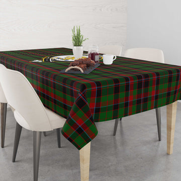 Cumming Hunting Tatan Tablecloth with Family Crest