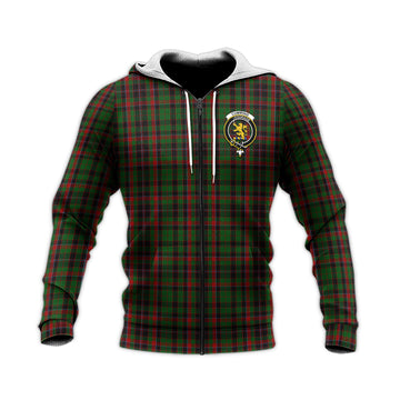 Cumming Hunting Tartan Knitted Hoodie with Family Crest